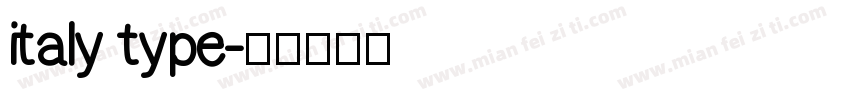 italy type字体转换
